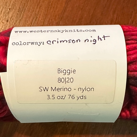 WSK Hand-Dyed Crimson Night Bulky Yarn - Picture 3 of 5